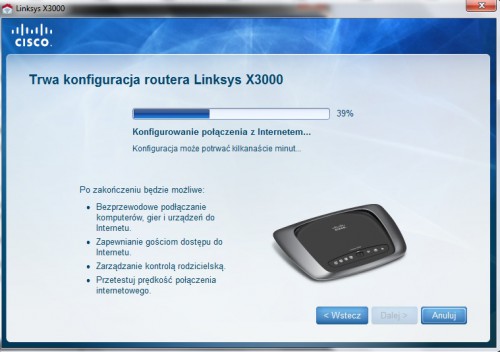 Recenzja Linksys X3000: konfiguracja