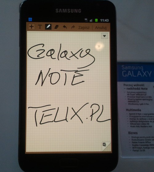 Samsung Galaxy NOTE konferencja