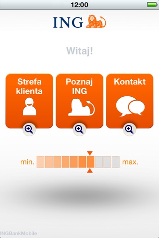 ING BankMobile - menu główne