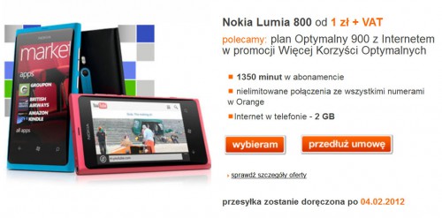 Nokia Lumia 800 w Orange