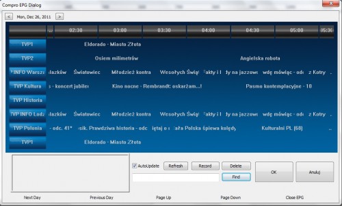 ComproDTV 4.5: EPG