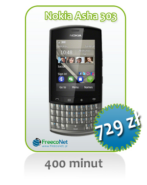 Nokia Asha 303 i X3-02 Touch and Type w FreecoNet