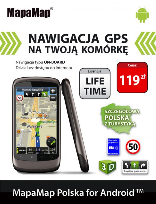 MapaMap Android: Licencje Czasowe w nawigacji GPS