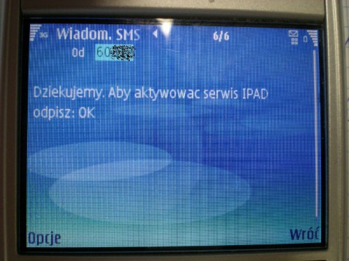 Pierwsza otrzymana wiadomość - bezpłatna