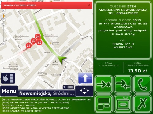 EcoCar System: ekran kierowcy
