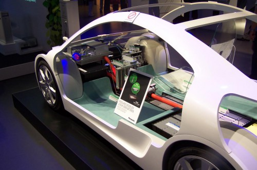 Elektryczne auto prezentowane było na stoisku Panasonica.