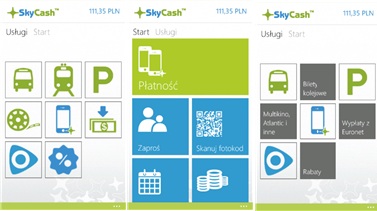 Skycash w smartfonach Lumia