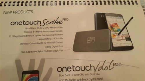 Alcatel One Touch Scribe Pro: phablet 6-cali, Dual-SIM