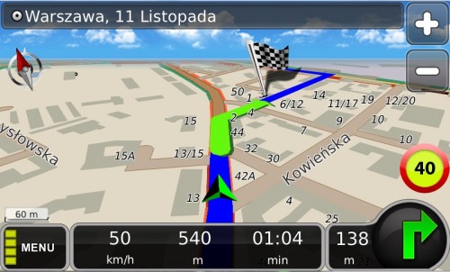 MapaMap 7.7: przekroczenie prędkości