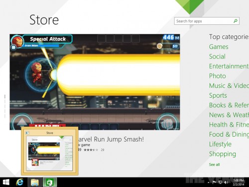 Możliwość przypięcia aplikacji Metro do paska zadań w Windows 8.1 Update 1