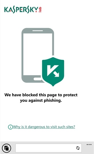Kaspersky Safe Browser Windows Phone