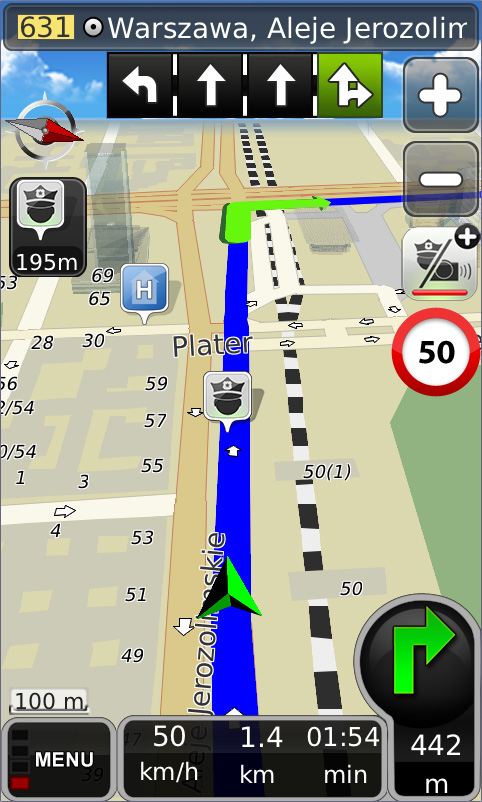 MapaMap 8.0 Android - telefon
