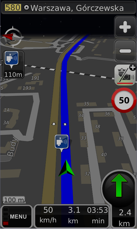 MapaMap 8.0 Android - telefon