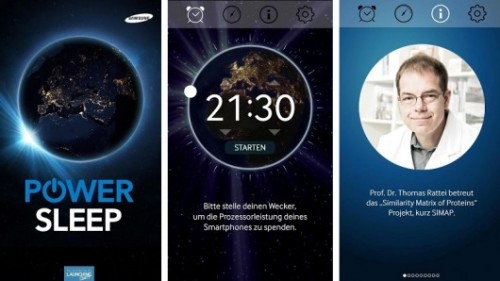 Zrzuty ekranu aplikacji Samsung Power Sleep