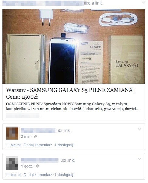 Zamienię Galaxy S5 na samochód: Ty też widziałeś ten spam?