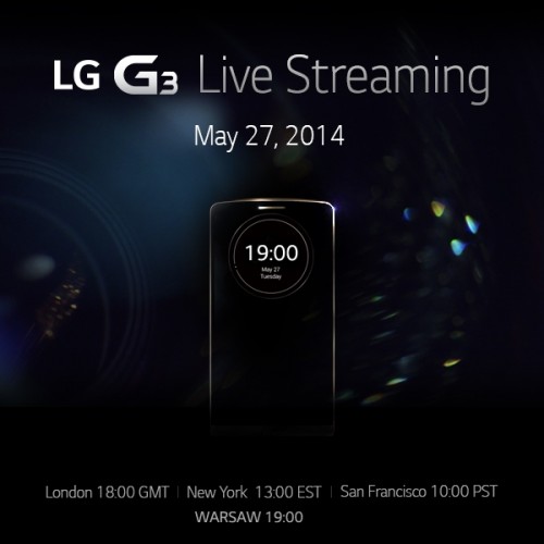 Live streaming z premiery LG G3