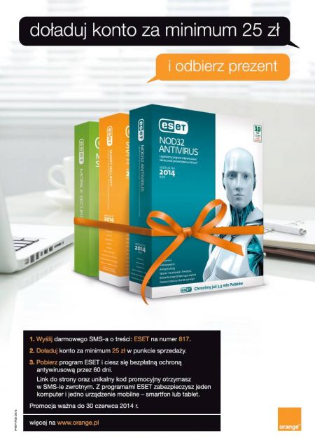 Antywirusowy ESET za doładowanie