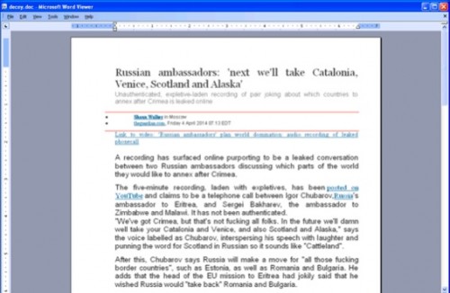 Dokument Word pokazujący się użytkownikowi po otwarciu złośliwego załącznika