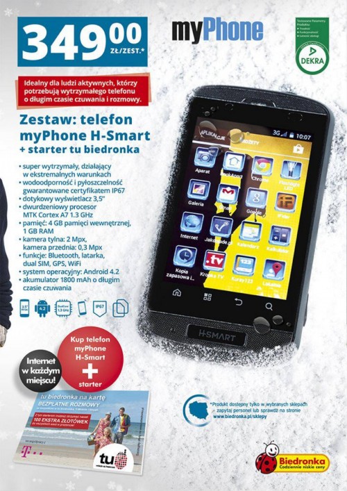 Zestaw myPhone H Smart + starter tuBiedronka