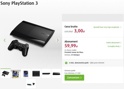 Plus - PS3 za 3 zł