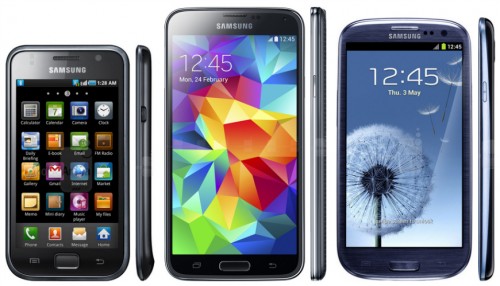 Samsung Galaxy S, Galaxy S5 i Galaxy S3