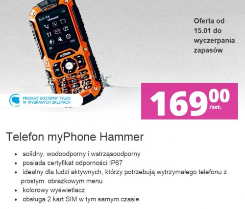 myPhone Hammer w Biedronce