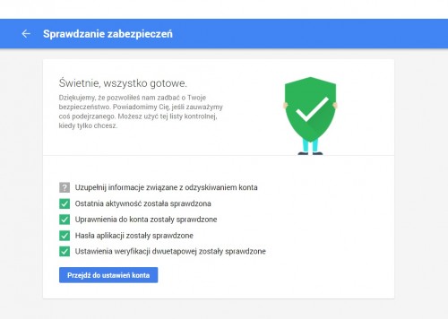 Google zabezpieczenia