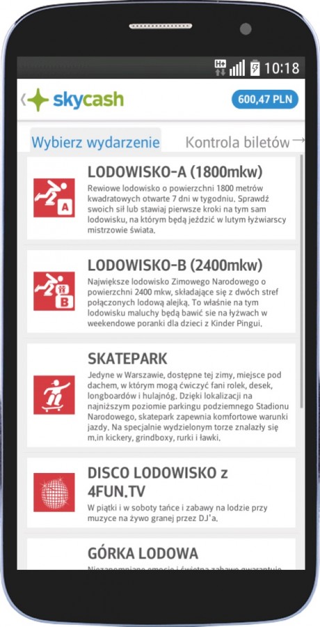 SkyCash - zakładka Stadion Narodowy