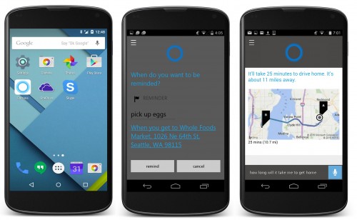 Cortana oficjalnie zapowiedziana na iOS i Androida