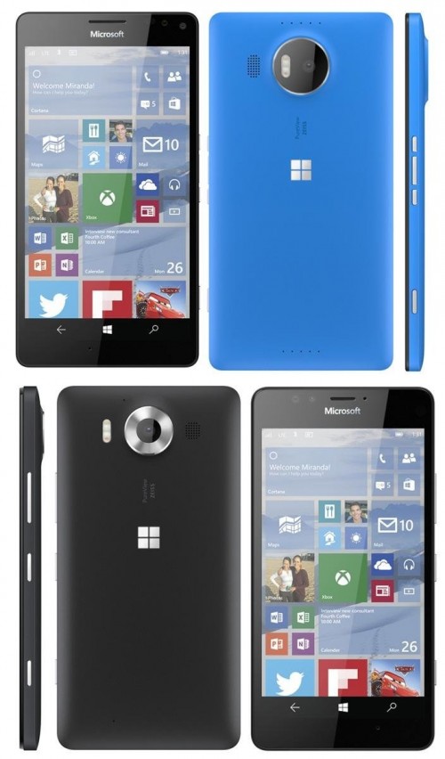Microsoft Lumia 950 i 950 XL na renderach