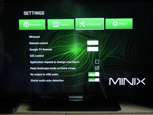 Interfejs Minix X8-H Plus