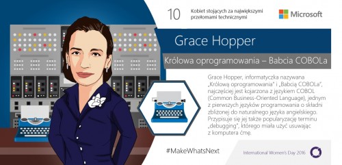 Grace Hopper - królpwa COBOL-a (ang. Common Business-Oriented Language)