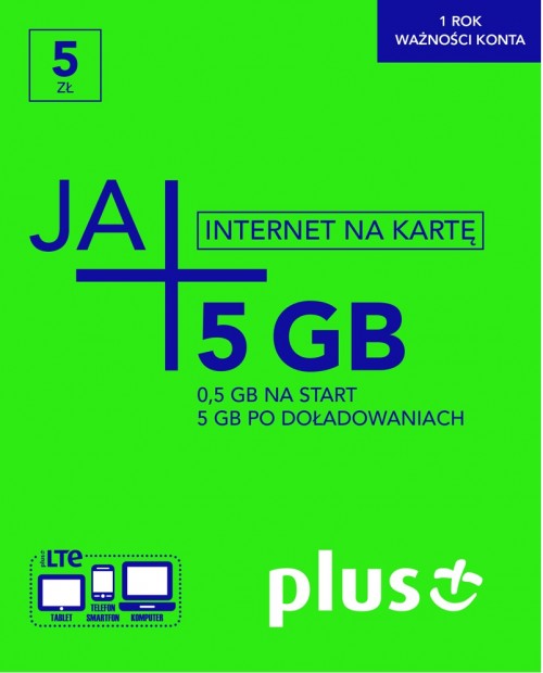 JA+ Internet Na Kartę 5 zł/5 GB