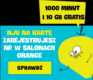 Nju na kartę - bonus za rejestrację numeru