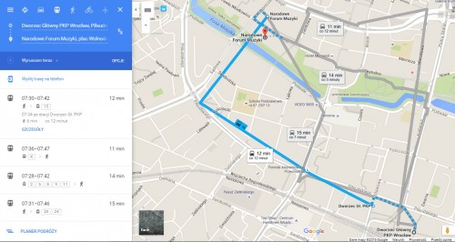 Google Transport publiczny