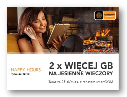 Cyfrowy Polsat Happy Hours - 2 x więcej GB