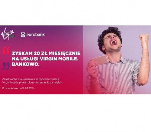 Virgin Mobile 240 zł bankowo z eurobanku
