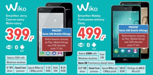 Wiko Jerry i Wiko Robby - SIM Mobile Vikings
