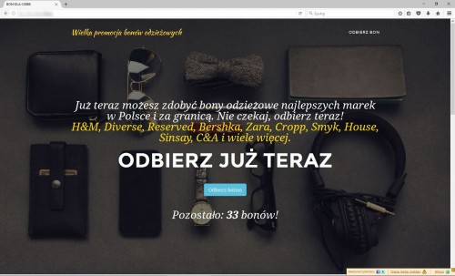 2 - Strona wyświetlana po kliknięciu w link w komentarzu