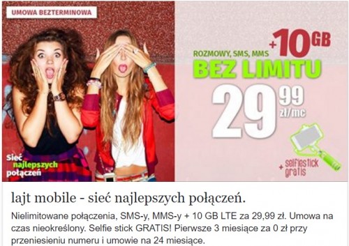 lajt mobile - komórka bez limitu
