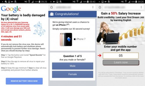 Strony, do których przekierowują złośliwe aplikacje i żądają podania swoich danych