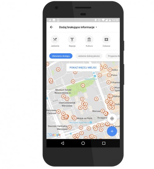 Mapy Google - niepełnosprawni
