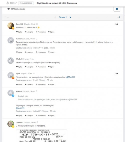 Źródło: https://www.pepper.pl/promocje/bad-worki-na-smieci-60l-i-35l-biedronka-49843