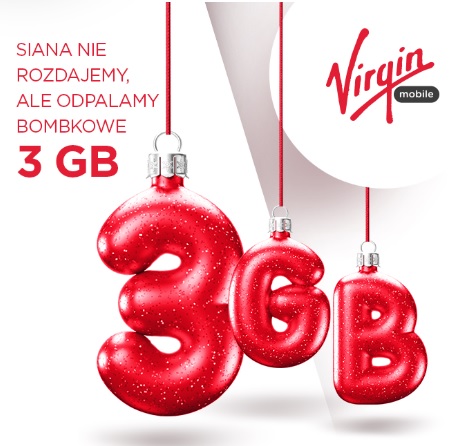 Virgin Mobile - Bombkowe 3 GB dla wszystkich na święta