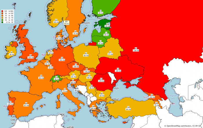 Internet mobilny w Europie Q4 2017
