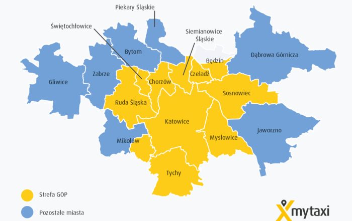 Podział stref mytaxi