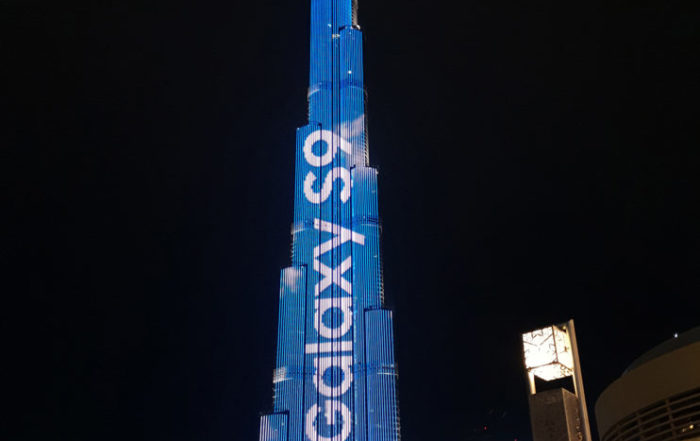 Samsung - pokaz świetlny na Burj Khalifa