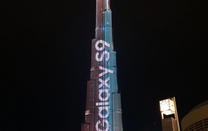 Samsung - pokaz świetlny na Burj Khalifa