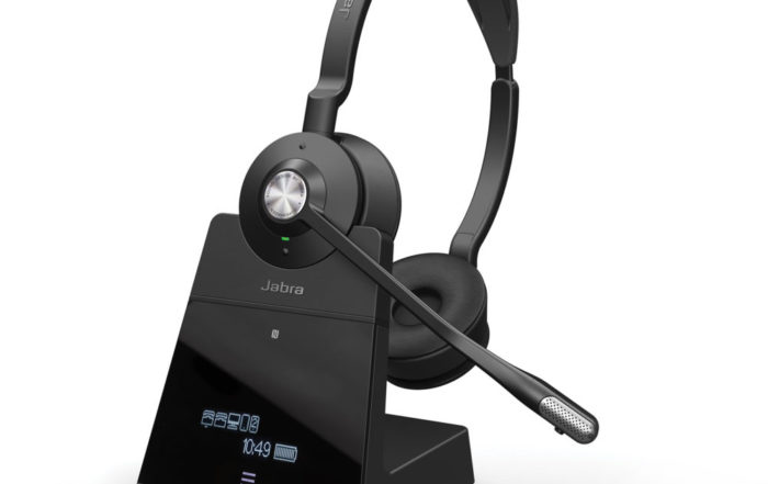 Jabra Engage 75 Stereo docked light background