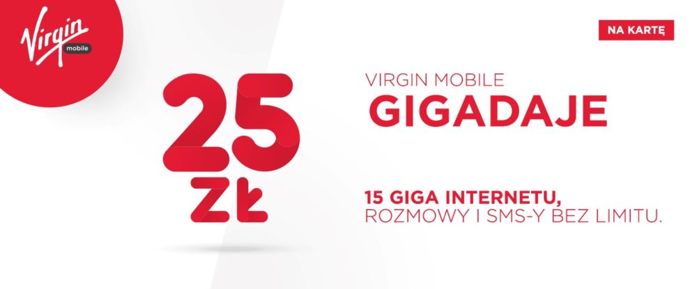 Virgin Mobile gigadaje 25zl na karte